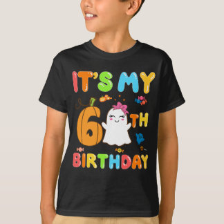 Halloween Birthday 6e Birthday Det är min 6e Bday T Shirt
