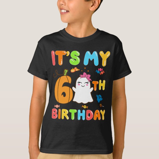 Halloween Birthday 6e Birthday Det är min 6e Bday T Shirt (Framsida)
