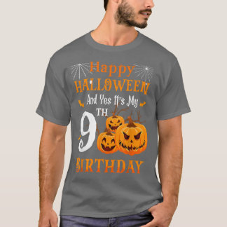 Halloween Birthday, 9:e Party Pumpkin Sp T Shirt