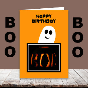 Halloween Birthday Card - Spooky Bra Kort