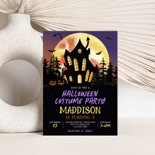Halloween Birthday Costume Party Inbjudningar