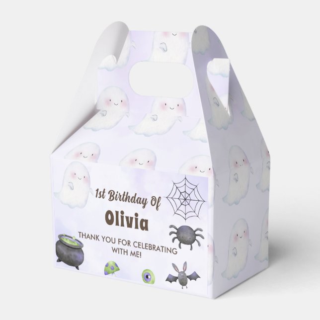 Halloween Birthday Cute Ghost Party Presentaskar (Framsidan Sidan)