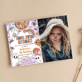 Halloween Birthday Cute Ghouls 4e födelsedagen Par Inbjudningar