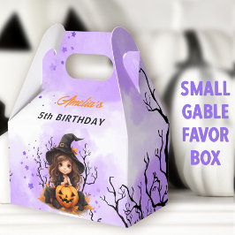 Halloween Birthday Cute Little Witch Small Gable G Presentaskar