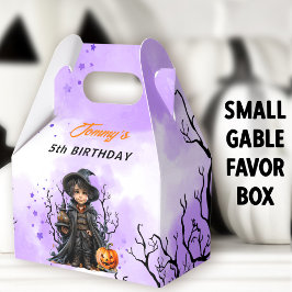 Halloween Birthday Cute Little Wizard Small Gable  Presentaskar