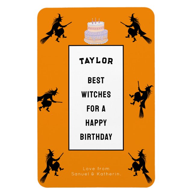 Halloween Birthday Funny Anpassade Magnet (Vertikal)