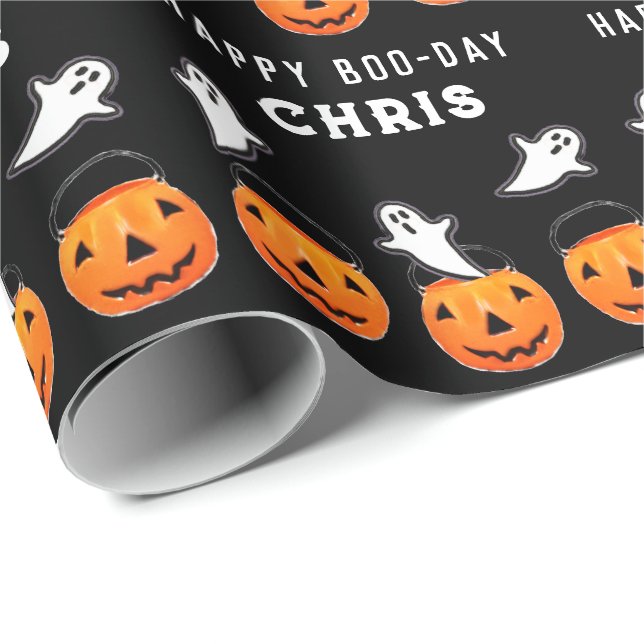 Halloween Birthday Gift Presentpapper (Rullad Hörn)