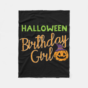 Halloween Birthday Girl Barthday Costume Flickor b Fleecefilt