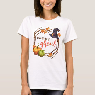 Halloween Birthday Girl Fall Tshirt Anpassade T Shirt