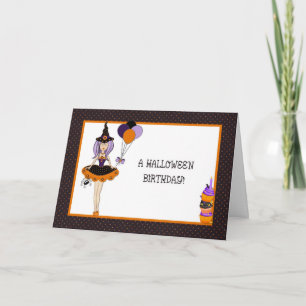 Halloween Birthday-hälsningskort Kort