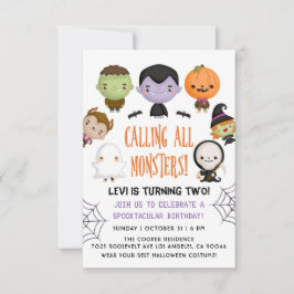 Halloween Birthday Inbjudan