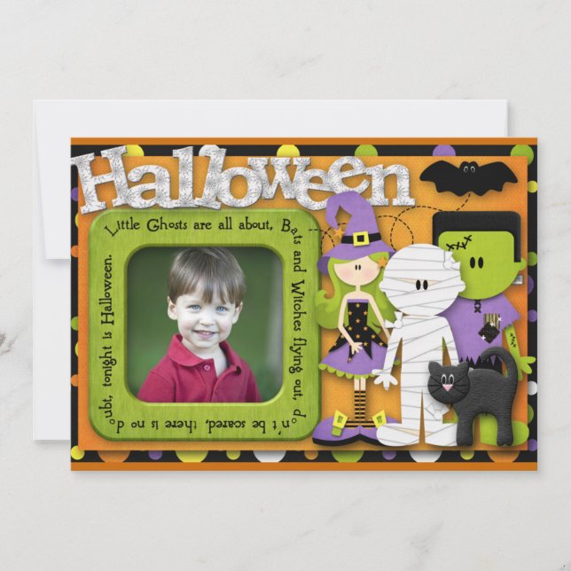 Halloween Birthday Inbjudningar (Framsida)