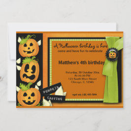 Halloween Birthday Inbjudningar