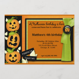 Halloween Birthday Inbjudningar
