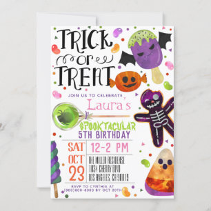 Halloween Birthday Inbjudningar