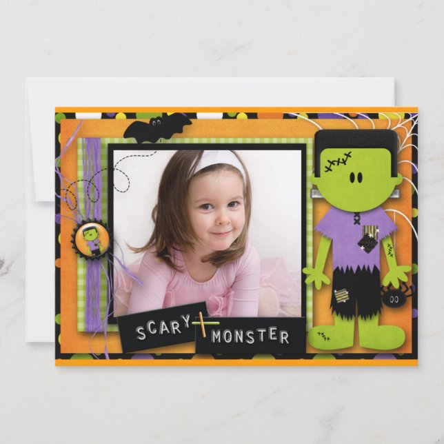 Halloween Birthday Inbjudningar (Framsida)