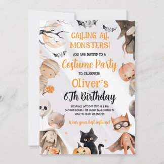 Halloween Birthday Invitation  Inbjudningar