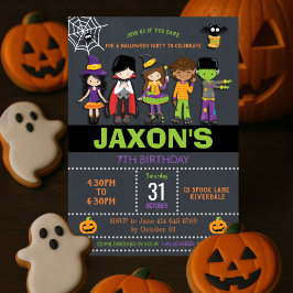 Halloween Birthday Kids Costume Party Inbjudningar