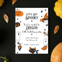 Halloween Birthday Låt oss Skakoky Cute Doodles