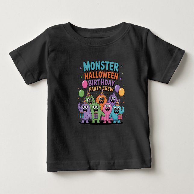 HALLOWEEN BIRTHDAY MONSTERS T SHIRT (Framsida)
