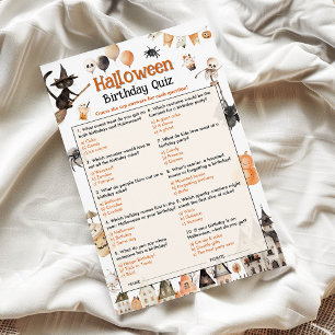 Halloween Birthday Quiz för barn