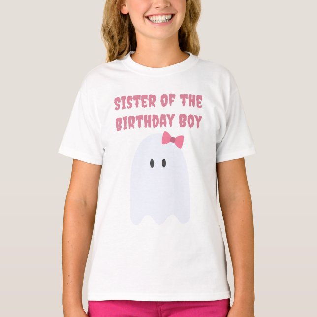 Halloween Birthday Sister T-Shirt (Framsida)