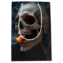 Halloween Birthday Skull Rökning a Candy corn