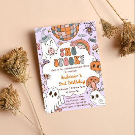 Halloween Birthday Two Spooky Party Inbjudningar