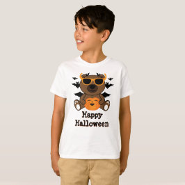 Halloween björn pumpa Cool söt Anpassa T Shirt