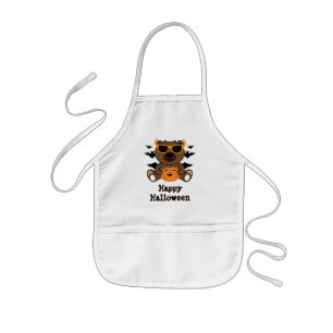 Halloween-björnpumpa Coola söt Personalize Barnförkläde