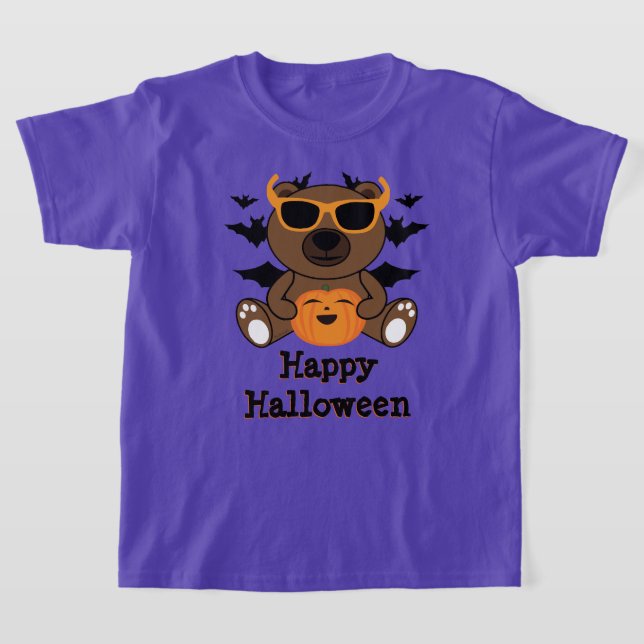 Halloween-björnpumpa Coola söt Personalize T Shirt (Laydown)