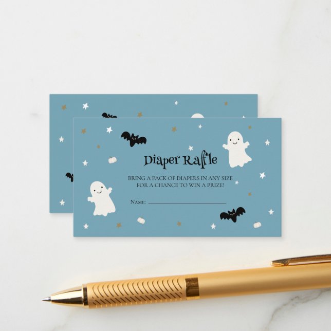 Halloween-blå blöja lotteri tilläggskort (Fram/Back In Situ)