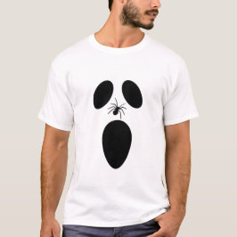 Halloween Black and White Scary Ghost Ansikte T Shirt