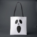 Halloween Black and White Scary Ghost Ansikte Tygkasse<br><div class="desc">Black and White Scary Ghost. Lustigt Halloween-symboldesign till bära när du åker till Bus eller godis. Denna läskiga och läskiga handelsvara är underbar för en läsknig natt Halloween fest med skrämmande spöke eller skräckfilmtema. Gå bra med din Halloween-dekoration av Jack o lantern pumpor, spöke, skalle, skelett, häxor och svarta katter....</div>