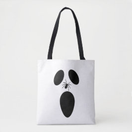Halloween Black and White Scary Ghost Ansikte Tygkasse