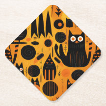 Halloween Black Cat Abstrakt