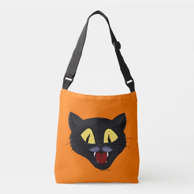 Halloween Black Cat Axelväska (Framsida)