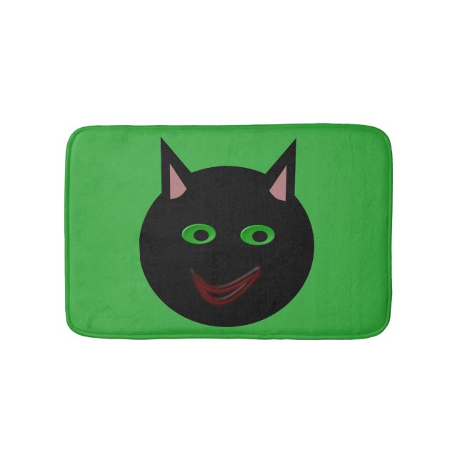 Halloween Black Cat Bath Mat Badrumsmatta (Framsidan)