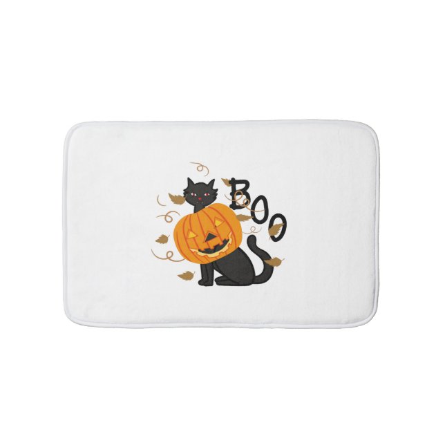 Halloween Black cat Boo Badrumsmatta (Framsidan)