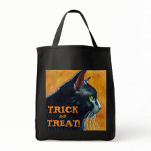 Halloween Black Cat Bus eller godis Bag