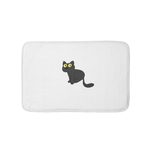 Halloween Black Cat Classic T-Shirt Badrumsmatta (Framsidan)