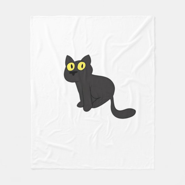 Halloween Black Cat Classic T-Shirt Fleecefilt (Framsidan)