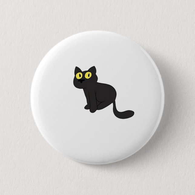Halloween Black Cat Classic T-Shirt Knapp (Framsida)