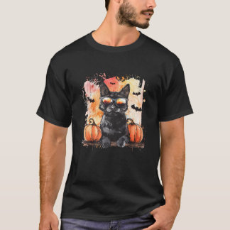 Halloween Black Cat Fladdermus Pumpkin Bus eller g T Shirt
