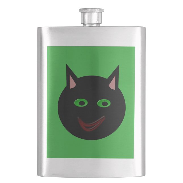 Halloween Black Cat Flasks Fickplunta (Framsidan)