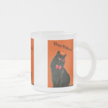Halloween Black Cat Glass Mugg-sortersättning