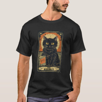 Halloween Black Cat Hermit Tarot Card Reader W T Shirt