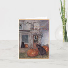 HALLOWEEN BLACK CAT & Hundhem Kort