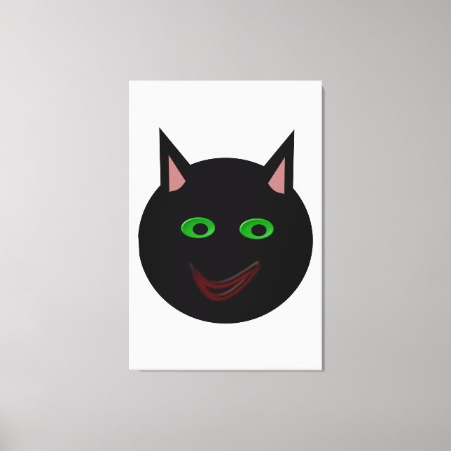 Halloween Black Cat Kanvastryck (Framsida)