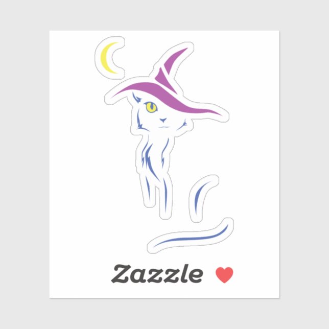 Halloween Black Cat Klistermärken (Ark)